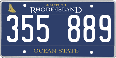 RI license plate 355889
