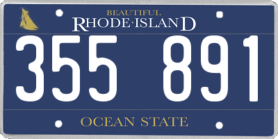 RI license plate 355891