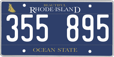 RI license plate 355895