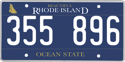 RI license plate 355896