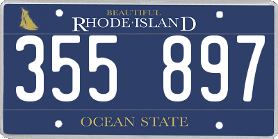 RI license plate 355897