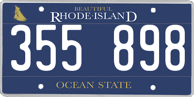 RI license plate 355898