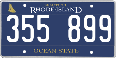 RI license plate 355899
