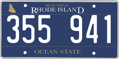 RI license plate 355941