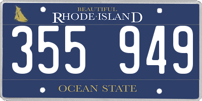 RI license plate 355949