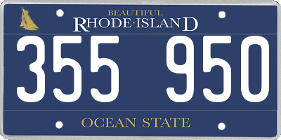 RI license plate 355950