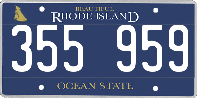 RI license plate 355959