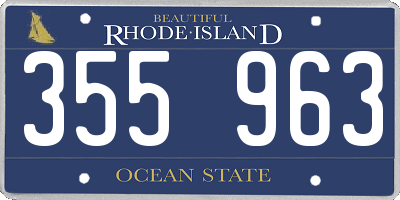 RI license plate 355963