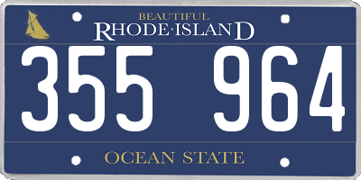RI license plate 355964