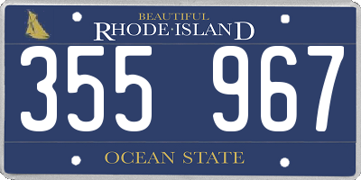 RI license plate 355967