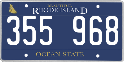 RI license plate 355968