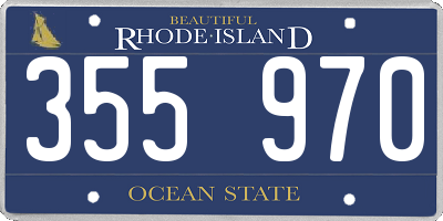 RI license plate 355970