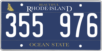 RI license plate 355976