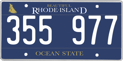 RI license plate 355977