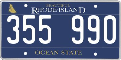 RI license plate 355990