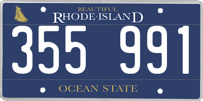 RI license plate 355991