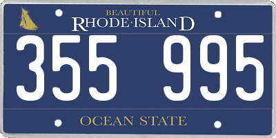 RI license plate 355995