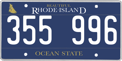RI license plate 355996