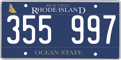 RI license plate 355997