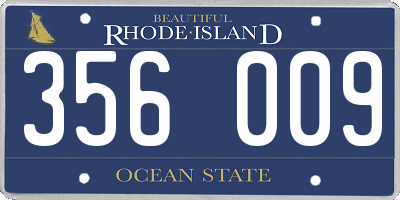 RI license plate 356009