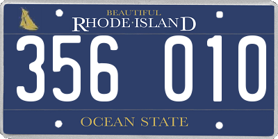 RI license plate 356010