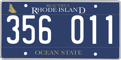 RI license plate 356011
