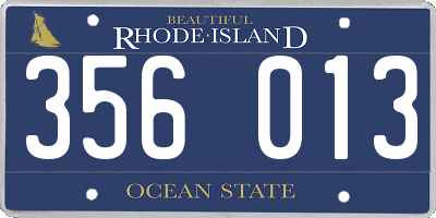 RI license plate 356013