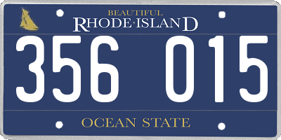 RI license plate 356015