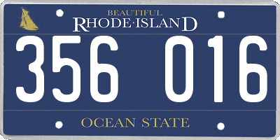 RI license plate 356016
