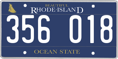 RI license plate 356018