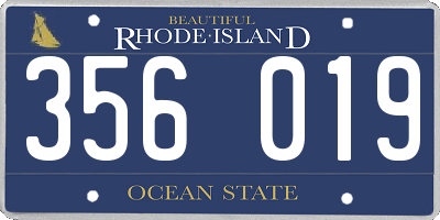 RI license plate 356019
