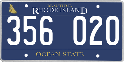 RI license plate 356020