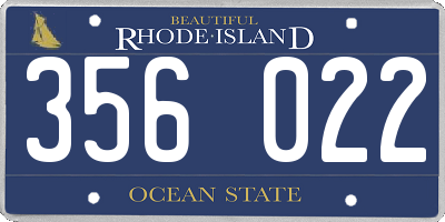 RI license plate 356022