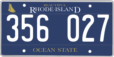 RI license plate 356027