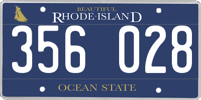 RI license plate 356028