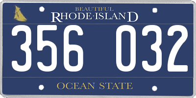 RI license plate 356032