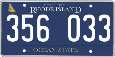RI license plate 356033
