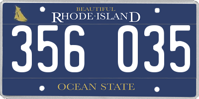 RI license plate 356035