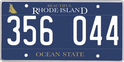 RI license plate 356044