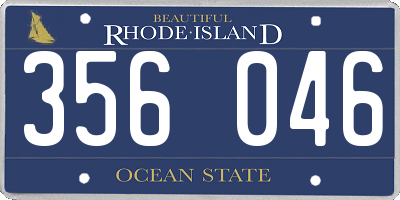 RI license plate 356046