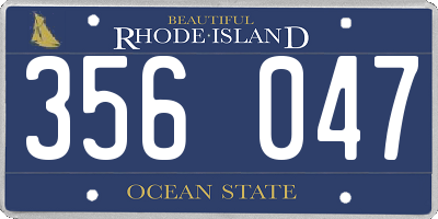 RI license plate 356047