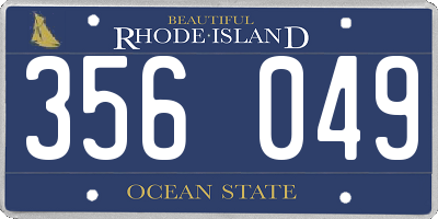 RI license plate 356049