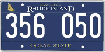 RI license plate 356050