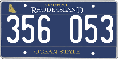RI license plate 356053