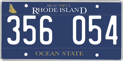 RI license plate 356054