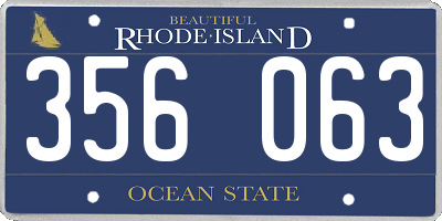 RI license plate 356063