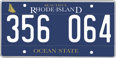RI license plate 356064