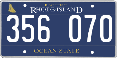 RI license plate 356070
