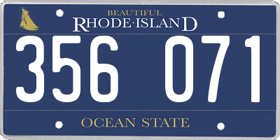 RI license plate 356071