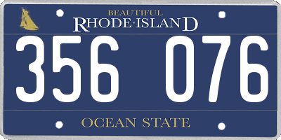 RI license plate 356076